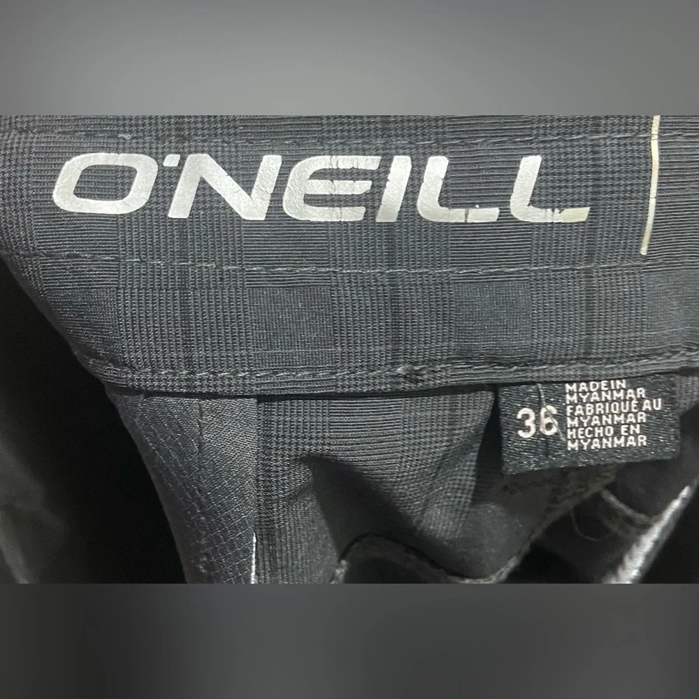 O'neill Mens Crossover Shorts 36 x 11 Black Stretch Flat Frront Casual